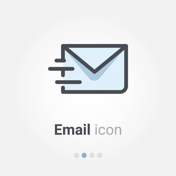 ilustrações de stock, clip art, desenhos animados e ícones de email vector icon - send