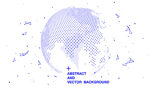 Abstract World Map Concept Artificial Intelligence And Internet Big ...