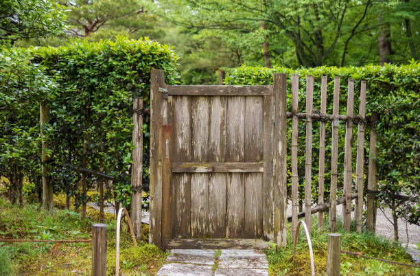 istock Wooden gate in garden 1067310480