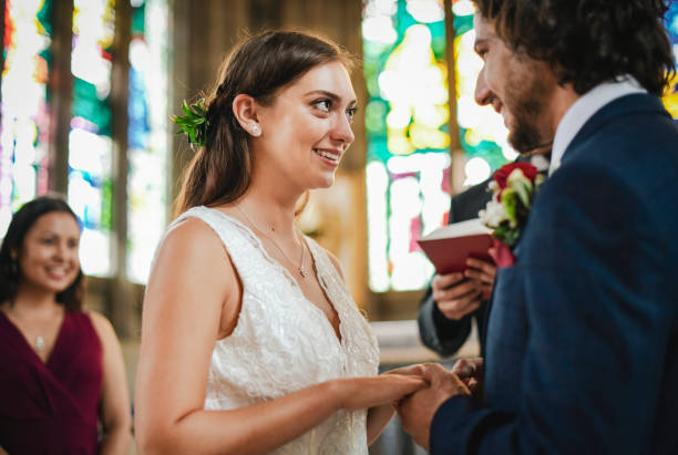 istock Bride and groom at the altar 1067312556