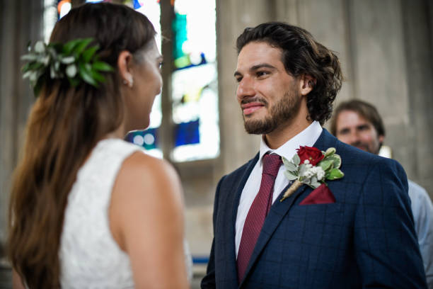 istock Bride and groom at the altar 1067312928