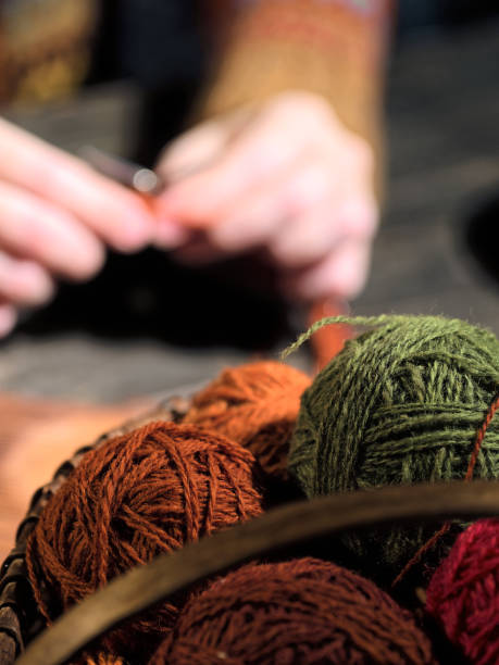 istock Knitting in the lamp light 1067320002