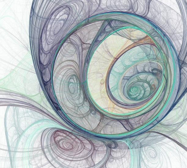 istock Abstract fractal illustration of a tracery tunnel.  An abstract computer generated modern fractal design 1067327862