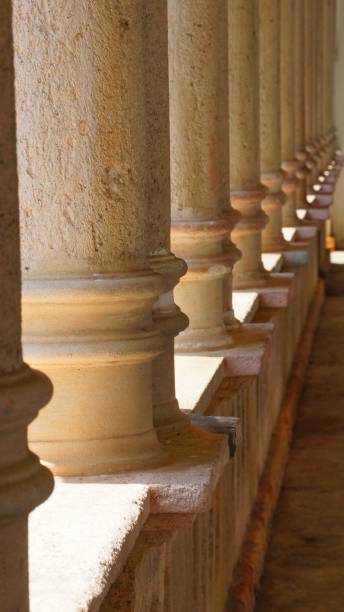 istock Corridor of abandoned bricks mansion in Perak 1067328438