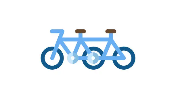 Vector illustration of Tricycle and bicycle icon
