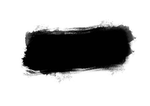 istock Black color graphic patches graphic brush strokes design effect element for background 1067330544