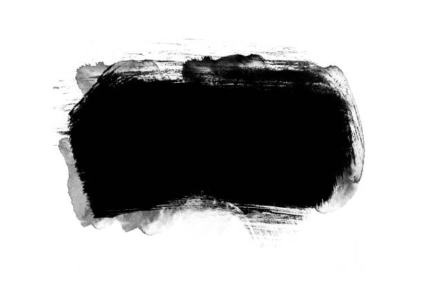 istock Black color graphic patches graphic brush strokes design effect element for background 1067330566