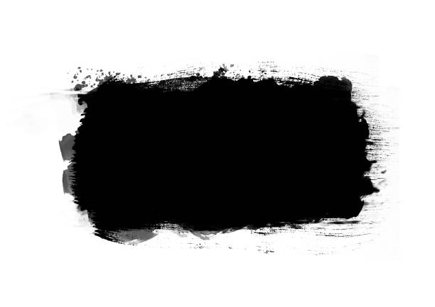 istock Black color graphic patches graphic brush strokes design effect element for background 1067330578