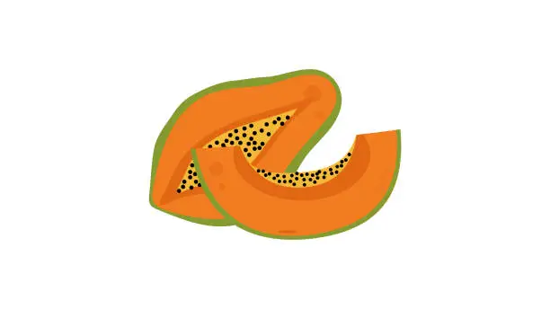 Vector illustration of Papayas fruit icon