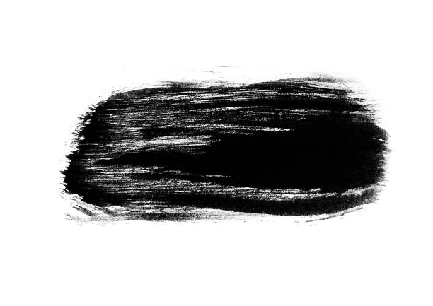 istock Black color graphic patches graphic brush strokes design effect element for background 1067330628