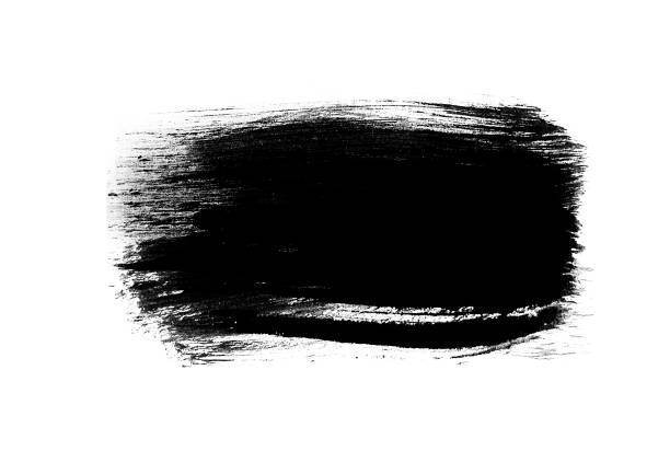 istock Black color graphic patches graphic brush strokes design effect element for background 1067330706