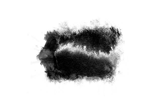 istock Black color graphic patches graphic brush strokes design effect element for background 1067330762