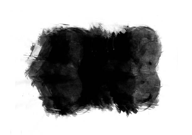 istock Black color graphic patches graphic brush strokes design effect element for background 1067330872