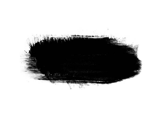 istock Black color graphic patches graphic brush strokes design effect element for background 1067330908