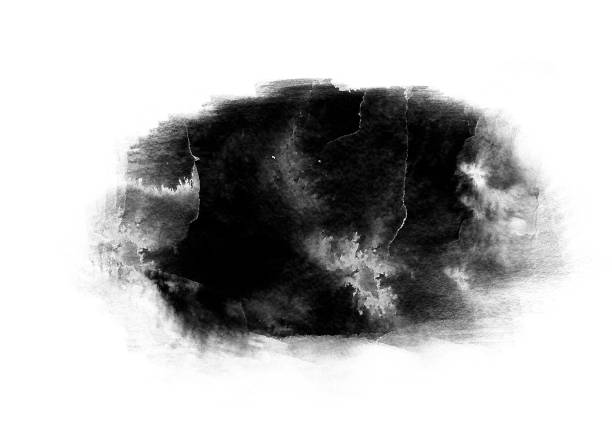 istock Black color graphic patches graphic brush strokes design effect element for background 1067331002