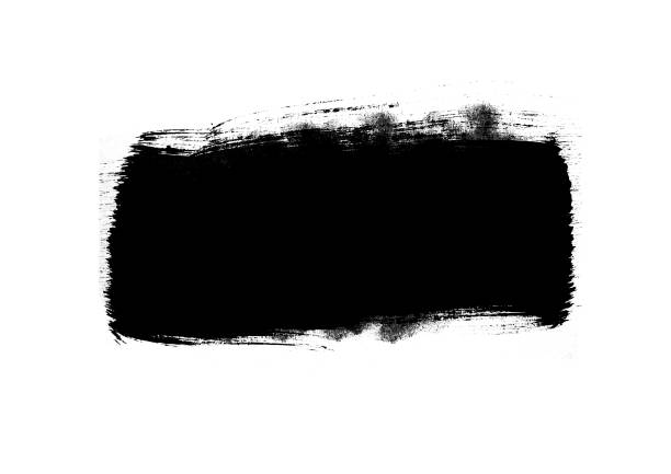 istock Black color graphic patches graphic brush strokes design effect element for background 1067331094