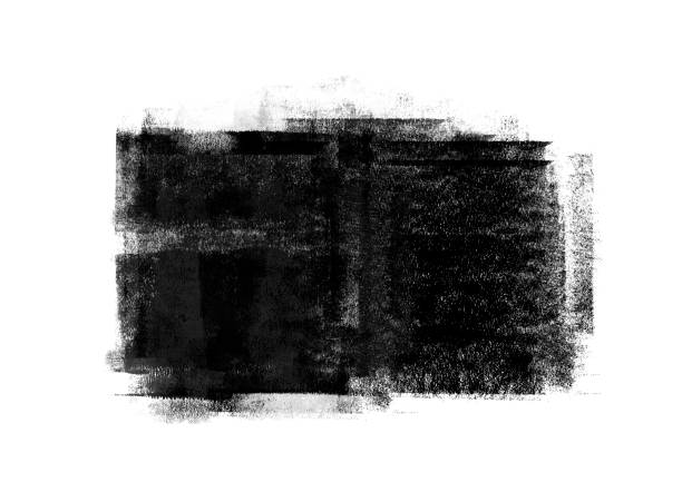 istock Black color graphic patches graphic brush strokes design effect element for background 1067331186