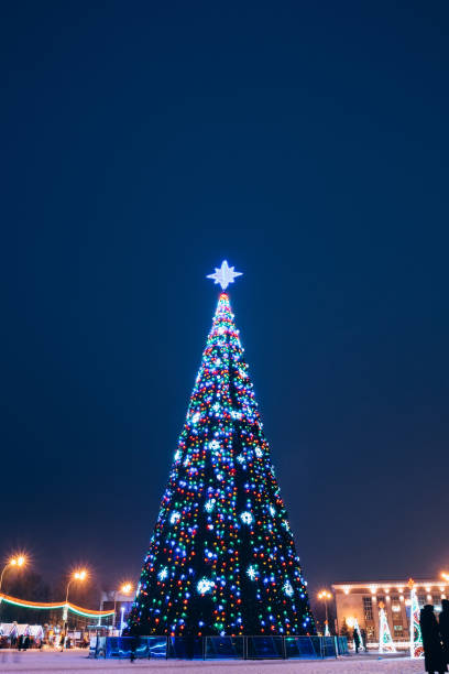 istock City tree in the square with illumination 1067334926