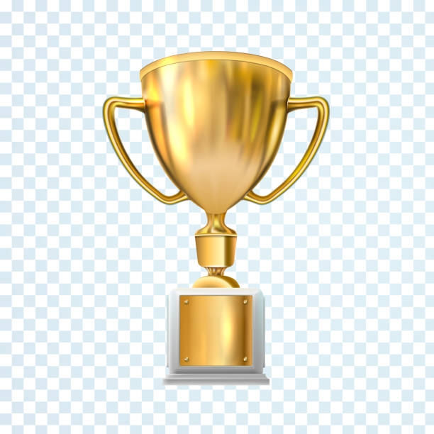 ilustraciones, imágenes clip art, dibujos animados e iconos de stock de trofeo oro aislada sobre fondo transparente. ilustración de vector - cup gold winning wineglass