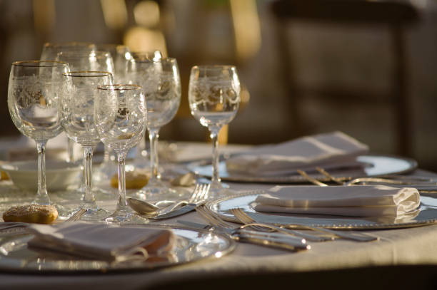 istock elegant mise en place in a summer sunset 1067342928