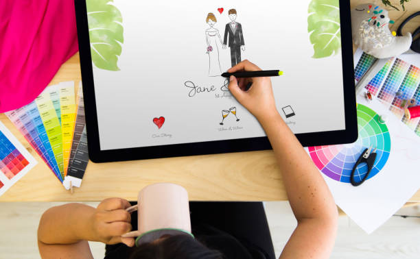 istock designer drawing wedding invitation on a tablet 1067355088