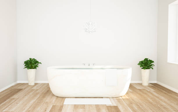 istock wooden and white stylish bathroom 1067358476