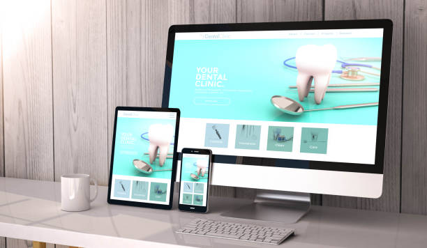 istock devices responsive on workspace dental clinic website design 1067359270