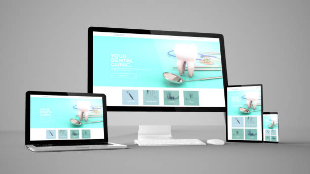 istock computer gadgets with dental clinic website space on screen 1067359304