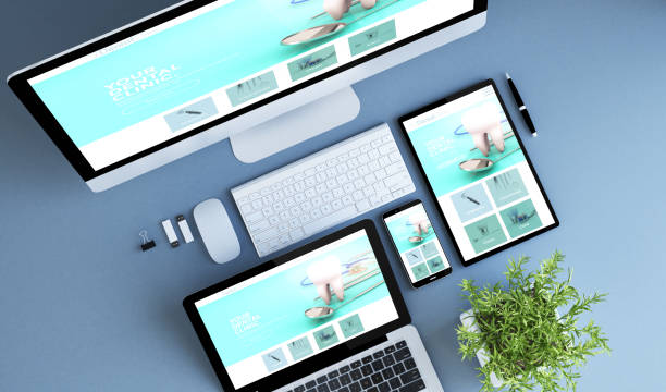 istock top view blue devices dental clinic website 1067359358