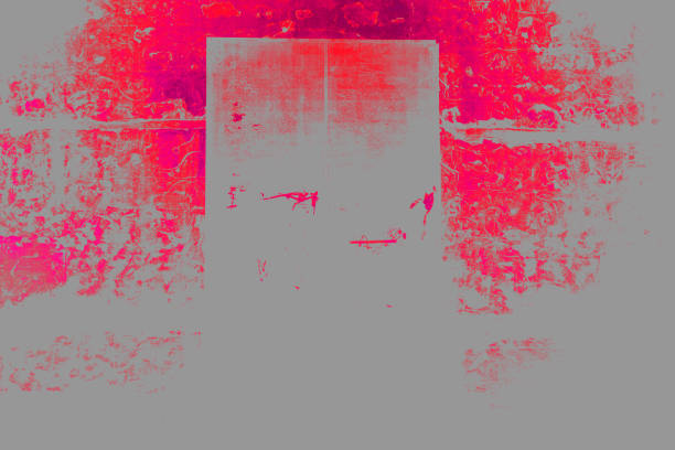 istock Grunge style color splash painted concrete wall background. 1067361840