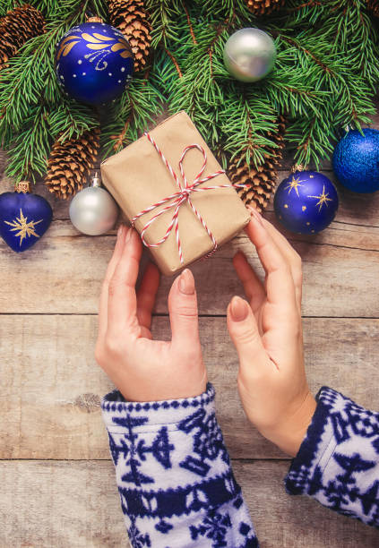 istock Christmas background. happy New Year. Selective focus 1067385694
