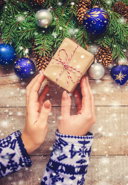 istock Christmas background. happy New Year. Selective focus 1067385700