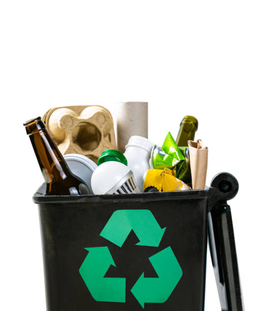 istock Recycling concept - recyclable materials in trash can 1067390600
