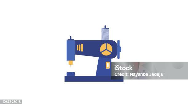 Sewing Machine Flat Icon Stock Illustration - Download Image Now - Sewing Machine, 2017, Aging Process