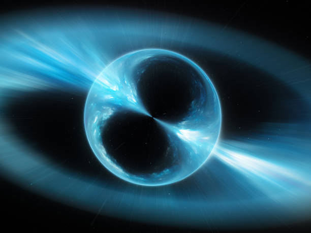 objeto de mistérios azul em explosão de raios gama do espaço - neutrão - fotografias e filmes do acervo