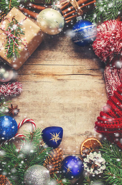 istock Christmas background. happy New Year. Selective focus 1067404824