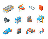 autoservice-zeichen-symbol-set-isometris