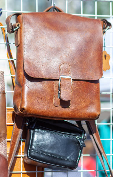 istock Leather bags at the fair. 1067414864