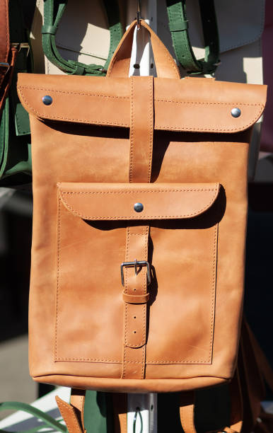 istock Leather bag at the fair. 1067414874
