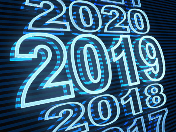 istock New year row date 2019 and blue light 1067417722