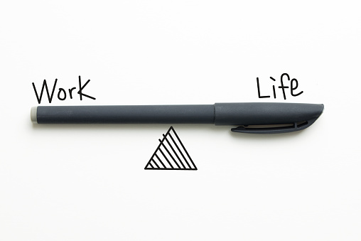 Work life balance diagram drawn using pen