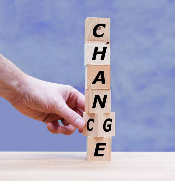 istock Hand is turning a dice and changes the word 
