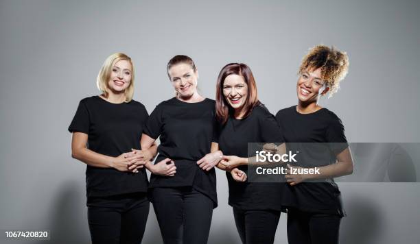 Group Of Powerful Women Stock Photo - Download Image Now - Women, Studio Shot, Activist