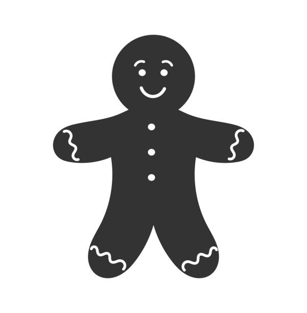 Gingerbread man Gingerbread man shape icon. Vector illustration gingerbread man stock illustrations