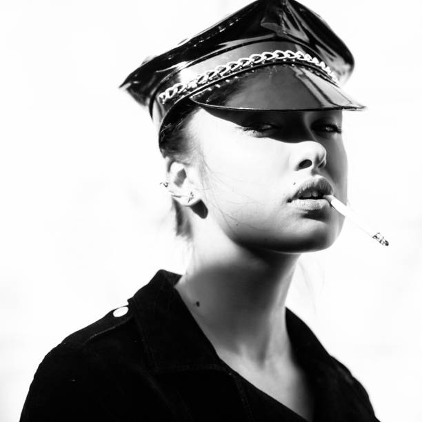 sexual police woman stock photo