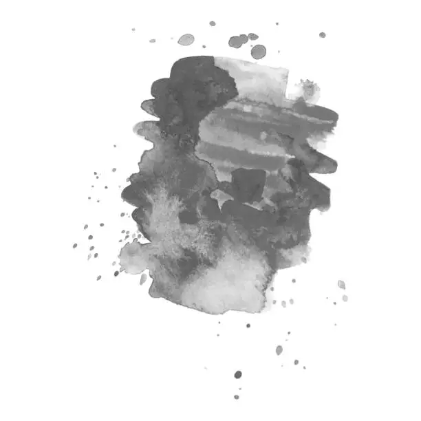 Photo of Abstract watercolor grayscale background. Vector illustration. Grunge texture for cards and flyers design. A model for the creation of digital brushes