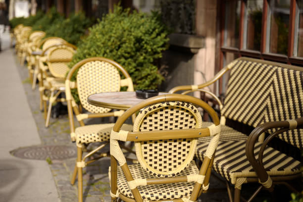 istock Rattan chairs and wooden table 1067427954