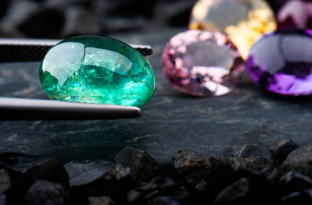 istock The emerald gemstone jewelry. 1067428236