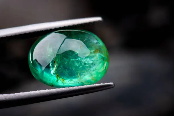 Photo of The emerald gemstone jewelry.