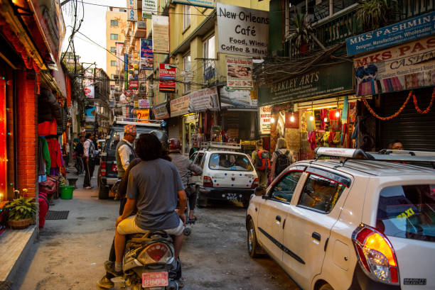 istock Street scene outside Swayambunath Temple 1067432950